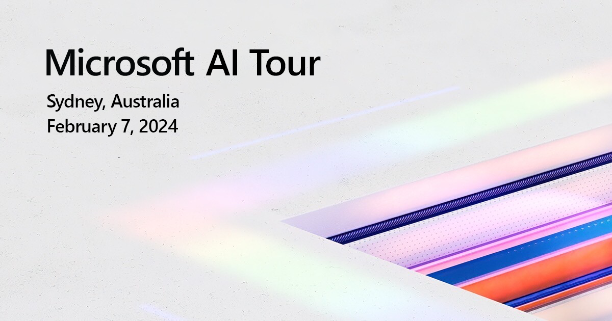 Microsoft AI Tour in Sydney